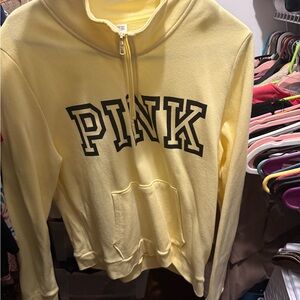PINK Victoria's Secret Light Yellow Sweatshirt